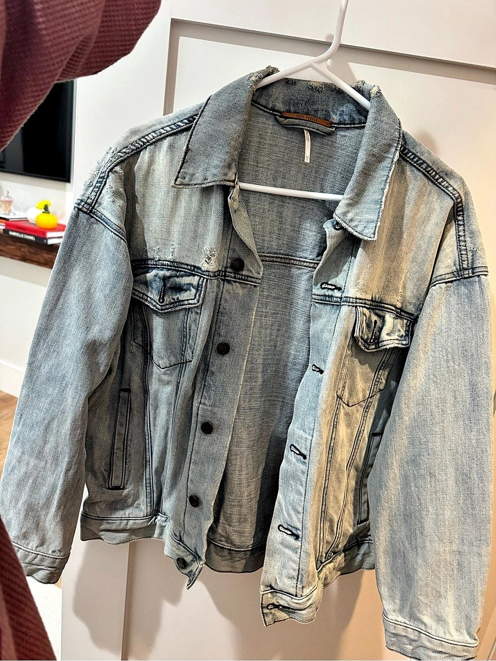 Free People Women's Blue Denim Jean Jacket